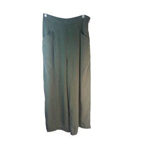 2/$30 ZARA Womens Medium Olive Green Wide Leg Pants